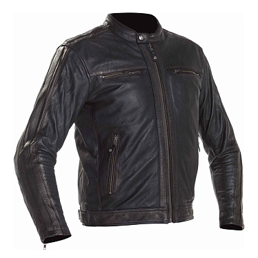 Мотокуртка кожаная Richa Goodwood D3O черный коричневый - магазин Motostyles