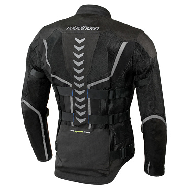 Мотокуртка текстильная Rebelhorn Scandal черный - магазин Motostyles