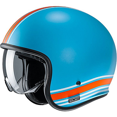 Мотошлем HJC V30 Senti синий оранжевый - магазин Motostyles
