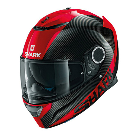 Мотошлем Shark Spartan 1.2 Carbon Skin черный красный - магазин Motostyles