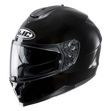Мотошлем HJC C70 глянцевый черный - магазин Motostyles