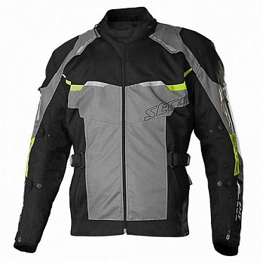 Мотокуртка текстильная Seca Orkan серый - магазин Motostyles