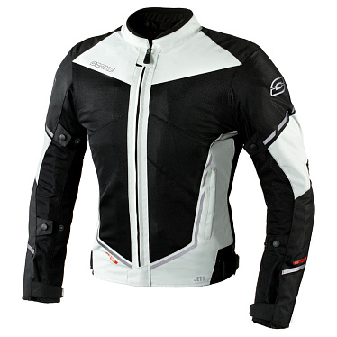 Мотокуртка текстильная Ozone JET II светлый черный - магазин Motostyles