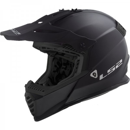 Мотошлем LS2 MX437 Fast Evo матовый черный - магазин Motostyles