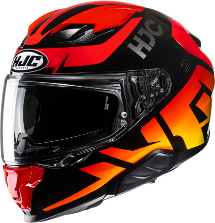 Мотошлем HJC F71 BARD черный красный - магазин Motostyles