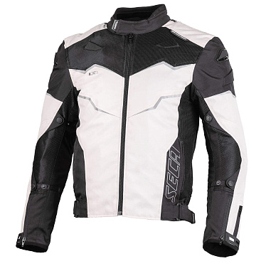 Мотокуртка текстильная Seca Stream III серый - магазин Motostyles