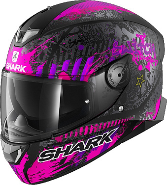 Мотошлем Shark Skwal 2.2 Switch Rider черный фиолетовый - магазин Motostyles