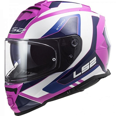 Мотошлем LS2 FF800 Storm Techy белый розовый - магазин Motostyles