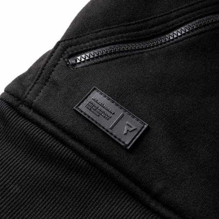 Мотохуди на молнии текстильная Rebelhorn Hoodie черный - магазин Motostyles