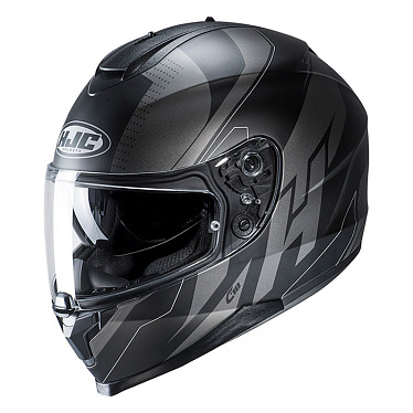 Мотошлем HJC C70 Boltas черный серый - магазин Motostyles