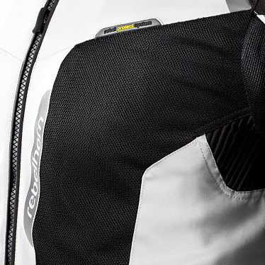 Мотокуртка текстильная Rebelhorn HiflowIII серебряный черный - магазин Motostyles