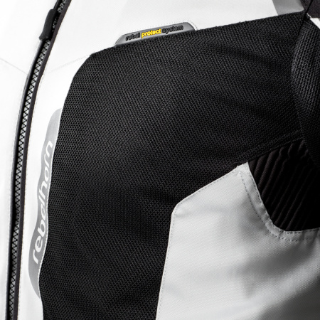 Мотокуртка текстильная Rebelhorn HiflowIII серебряный черный - магазин Motostyles