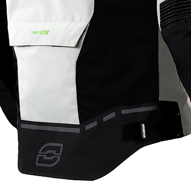 Мотокуртка текстильная Ozone JET II светлый черный - магазин Motostyles