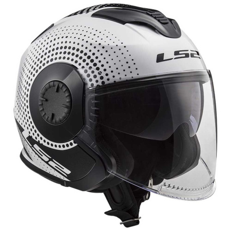 Мотошлем LS2 OF570 Verso Spin белый черный - магазин Motostyles