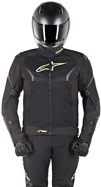 Мотокуртка текстильная Alpinestars T-Core черный/флуо/желтый - магазин Motostyles