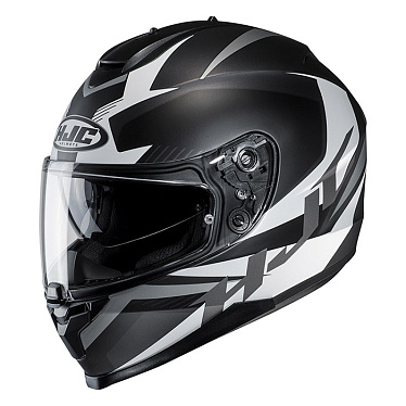 Мотошлем HJC C70 Troky черный серый - магазин Motostyles