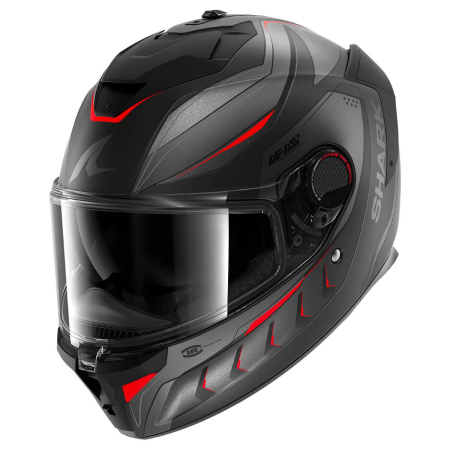 Мотошлем Shark Spartan GT PRO Carbon MEKARIUM Mat черный/серый/красный - магазин Motostyles